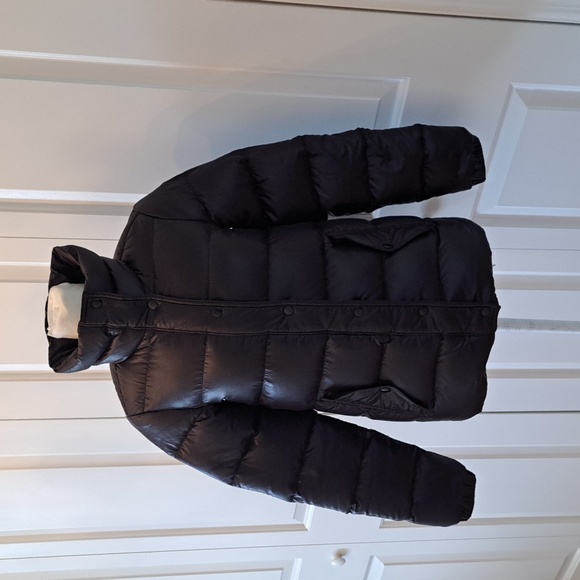 J.Crew Womens Main Line High Sheen Black‎ Puffer Down Jacket/Coat Size XXS